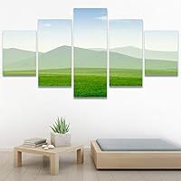 SIGNWIN 5 Panel Canvas Wall Art Modern Art Expressive Landscape Modern Mountain Top Multicolor Photography for Home Decorations Ready to Hang - 60