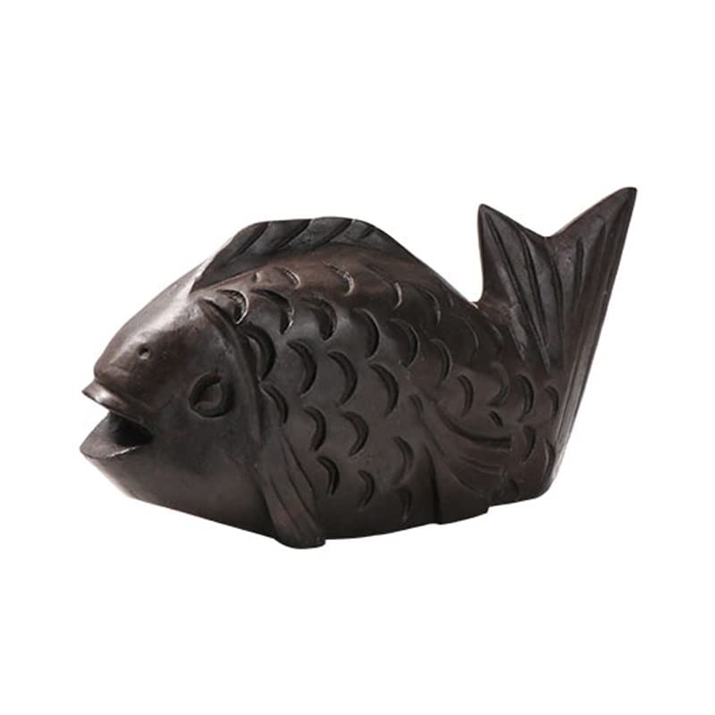 Sculpture de poisson en pierre naturelle déco bureau salon et porche zen