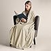 RESTILO Kuscheldecke 70x150 cm beige Decke Microfaser Wohndecke Tagesdecke Fleece weich sanft kuschelig skandinavischer Stil Cappuccino Henry