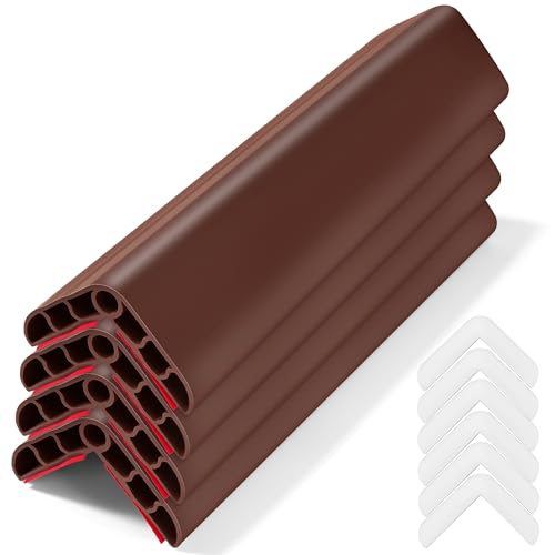 Image of Wall Corner Edge Protector 4 Pack,1.57x1.57x23.62x0.28 inch Soft Baby Proof Corner Guards for Sharp Edges, Self-Adhesive Corner Protectors for Home, Kindergarten,Thickness-7mm(0.28 in)
