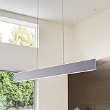 VONN Wezen VMC36900AL 35" Linear Chandelier Lighting Fixture in Silver Integrated LED, L x 1.75" W x