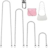 Photo Gallery kakulo 4 catene piatte per borse fai da te con fibbie in metallo di diverse dimensioni, per borse a tracolla, 110 cm, 80 cm, 40 cm, 40 cm, colore argento Photo Gallery kakulo 4 catene piatte per borse fai da te con fibbie in metallo di diverse dimensioni, per borse a tracolla, 110 cm, 80 cm, 40 cm, 40 cm, colore argento