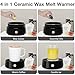 Electric Candle Warmer Ceramic Wax Melt Warmer Burner 3-in-1 Candle Warmer Plate for Scented Wax Jars Home Decor Fragrance Melter Birthday Gifts for Women Mom