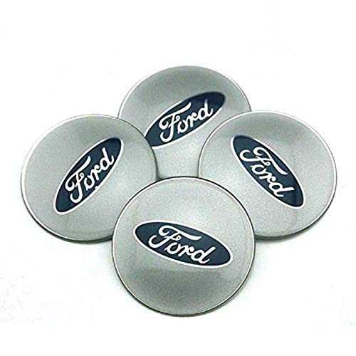 HYFML 4pcs 65mm Car Accessories Emblem Badge Sticker Wheel Hub Caps Centre Cover for Focus 2 Focus 3 Fiesta F-150 Kuga Fusion Escape Edge
