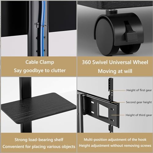 Soporte móvil para TV de 32-70 pulgadas con rotación 360° miniatura 7