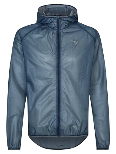 Ziener Herren NATIUS Regenjacke - Fahrrad|Mountainbike|Outdoor - wasserdicht,atmungsaktiv,super leicht, hale navy, 56