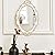 Eaoundm 14.5 x 10 inchs Oval Antique Decorative Wall Mirror Vintage Hanging Mirror (White)