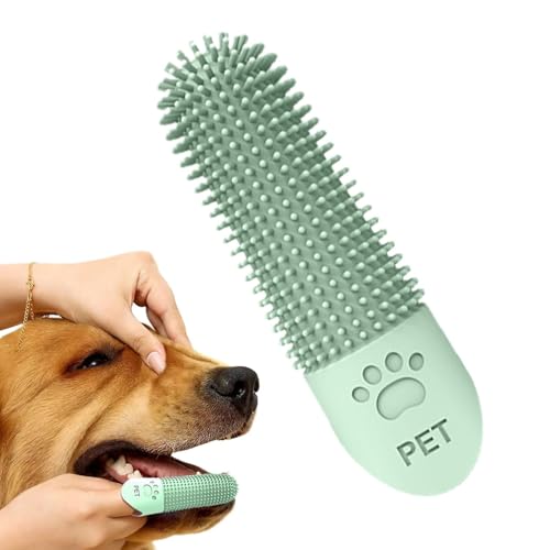 cepillo de dientes para perros cepillo de dientes para mascotas cepillo de dientes de silicona pasta de dientes para perros kit de cepillado para mascotas juego de cepillos de dientes para perros