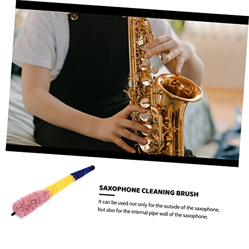 SAFIGLE 2pcs Sax Cleaning Brush for Saxophone Bari Sax Cleaning Tool Drying Brush for Saxophone - Thumbnail 4
