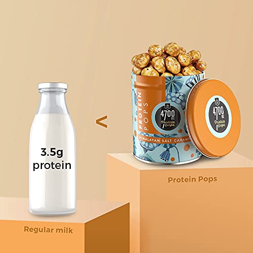 Image of 4700BC Protein Pops (Makhana), Himalayan Salt Caramel, Tin - 150 Gm