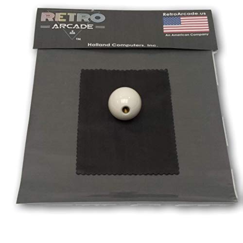 Classic Arcade Joystick Ball Top - White, by RetroArcade.us