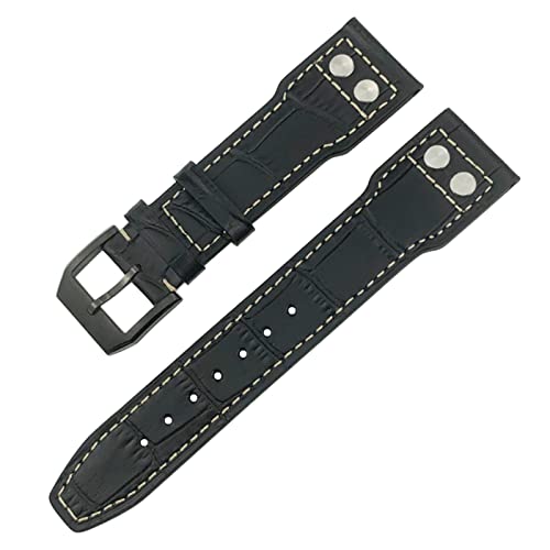 Correa para reloj IWC Mark 18 Big Pilot de piel vacuna legítima de 21mm