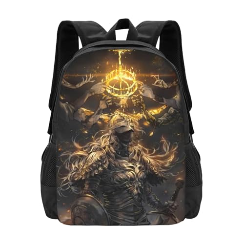 Game El-den Backpack Ring Game Casual Travel Daypack Laptop Bag for Men's Women's