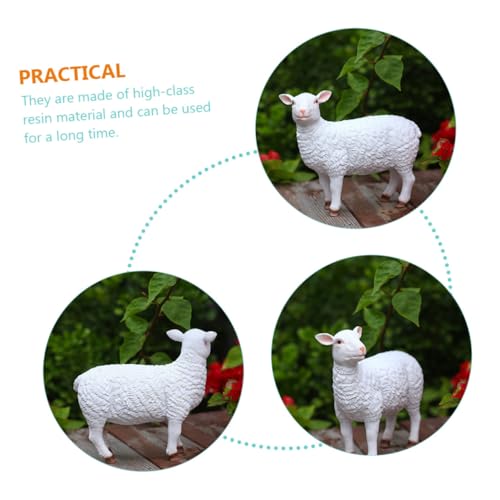 Statue mouton résine décorative pour embellir une terrasse ou un parterre de succulentes - 6