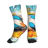 Rainbow - Calcetines de voleibol para hombre y mujer, calcetines deportivos transpirables para correr, caminar, gimnasio, con soporte de arco acolchado, antideslizante, UE 36-48, 1, Altoa única