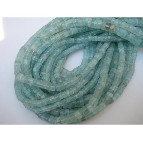 Perles rondelles aigue-marine pour colliers et bracelets d'été - 5
