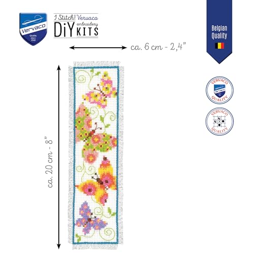 Image of Vervaco PN-0021727 | Butterflies 1 Bookmark Counted Cross Stitch Kit