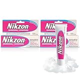 Nikzon Hemorrhoid Cream | Double Effect for Pain & Swelling, Numbs Irritated Anorectal Area, Soothing & Fast-Acting Formula, Dual-Action Hemorrhoid Treatment, 0.9 Oz, 2-Pack