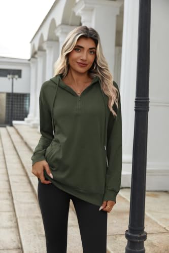 Image of Zeagoo Hoodies for Women Half Zip Up Oversized Sweatshirt Fall Clothes 2026