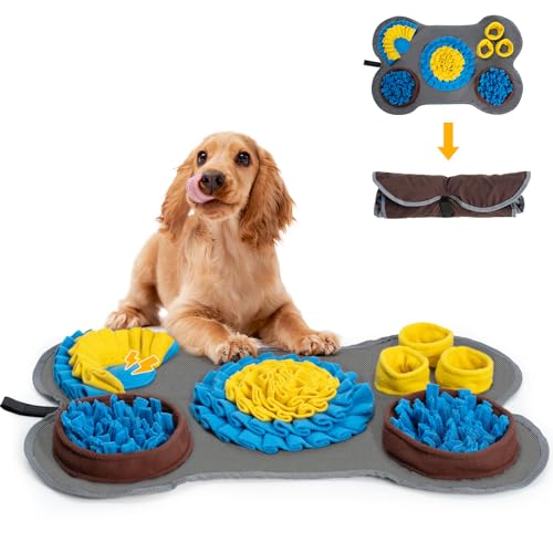 Barpor 38x58cm Schnüffelmatte für Hunde: Intelligenzspielzeug Haustier - Schleckmatte Hund - Das Interaktives Hundespielzeug ist rutschfest Robust und Waschbar