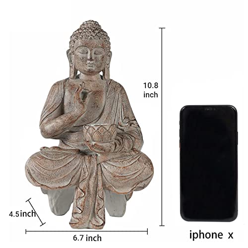 Qzvanlon Buddha Statue For Home Decor - Zen Garden Buddha Statue With Solar Lights, Outdoor Figurine Lights Spiritual Meditation Decorations For Patio Yard Lawn Porch #TOP4