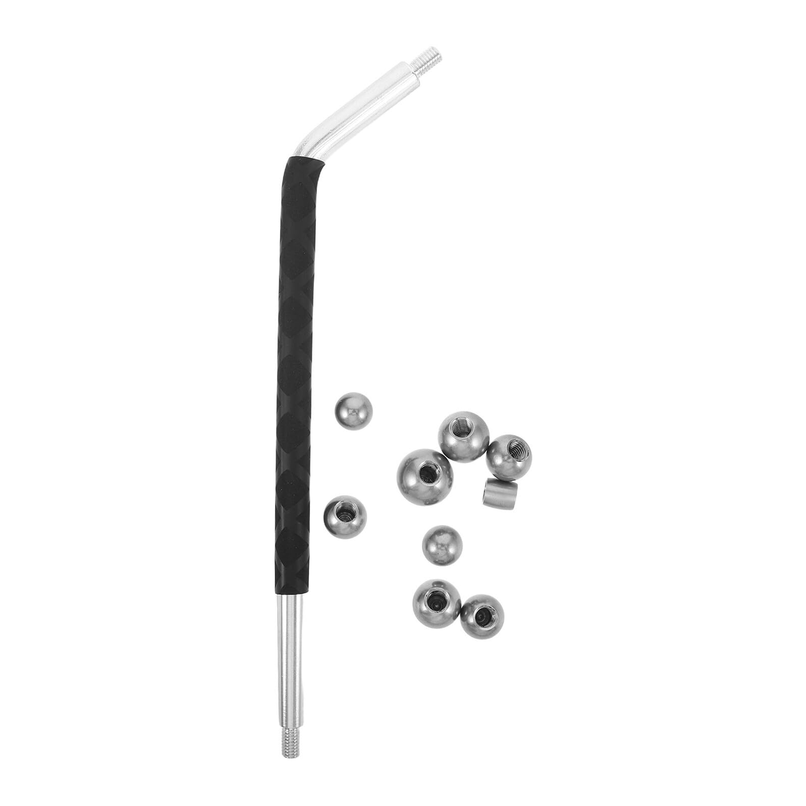 Kit de Reparación de Saxofón Metálico, 1 Juego de Precisión para Viento | 8 Bolas y 1 Cilindro Varilla Larga, Acabado Plata, para Reparación Profesional y Mantenimiento Profundo
