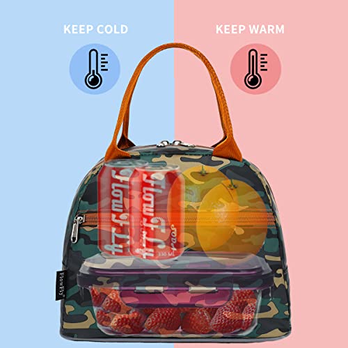 Flowfly Lunch Bag Tote Bag Lunch Organizer Lunch Holder Insulated Lunch Cooler Bag For Women/Men,Camo #TOP1