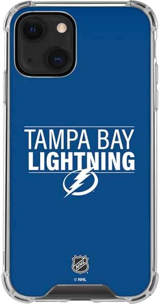 Skinit Clear Phone Case Compatible with iPhone 14 Plus - Officially Licensed NHL Tampa Bay Lightning Lineup Design