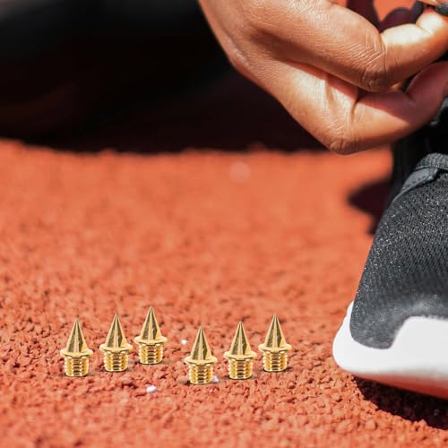 BIUDECO 50pcs Steel Pyramid Track Spikes: Wear-Resistant Shoe Spikes for Short Running Athletics and High Jump - Replacement Part for Track Shoes