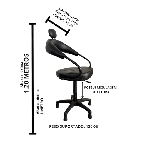 HENVIFER, Kit lavatório Grande + Cadeira Salão + Carrinho Cabelo