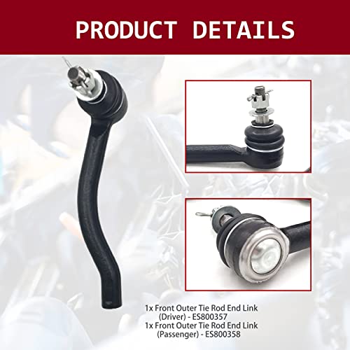 Frenzybro K620195 K750094 Es800357 Suspension Kit Front Lower Control Arms W/Ball Joints Sway Bar Links Outer Tie Rods Replacement For Nissan Altima 2007-2013 #TOP4