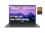 ASUS Chromebook CM14 Laptop (14" FHD LED Anti-glare, MediaTek Kompanio 520, 192GB Storage (64GB eMMC + 128GB SD Card)), Home & Student, Ruggedized, 15-Hr Long Battery Life, Webcam, Wi-Fi 6, Chrome OS