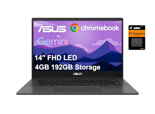 ASUS Chromebook CM14 �m�[�g�p�\�R�� (14�C���` FHD LED �A���`�O���A�AMediaTek Kompanio 520�A192GB �X�g���[�W (64GB eMMC + 128GB SD�J�[�h))�A����/�w���A���A15���Ԓ����o