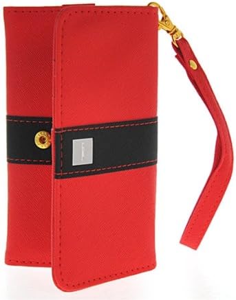 GETLAST [Red] Premium Beautiful Universal Wallet Leather Case Cover For Samsung Galaxy S S2 S3 S4 S5 and iPhone 3 4 4S 5 5S 5C