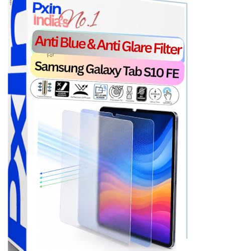 Image of Pxin Tablet Anti Bluelight and Anti Glare Screen Guard compatible with Samsung Galaxy Tab S10 FE | BLUV Lightblock Tech | Scratch Proof | Prevents bluelight | Eye Protection | No Dry Eyes