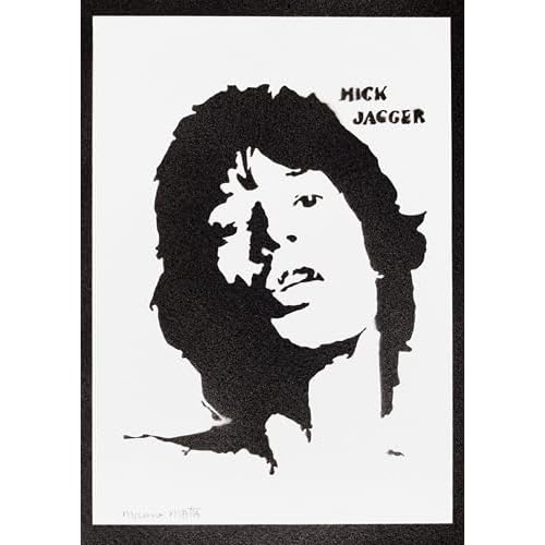 Mick Jag. Póster Música The Ro. Sto. Grafiti Hecho a Mano Handmade Street Art - Aesthetic Artwork