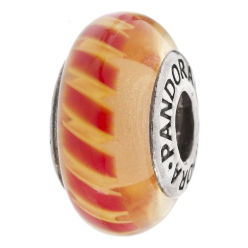 Abalorio de plata Pandora 79624 charm de murano translúcido para pulsera de eslabones