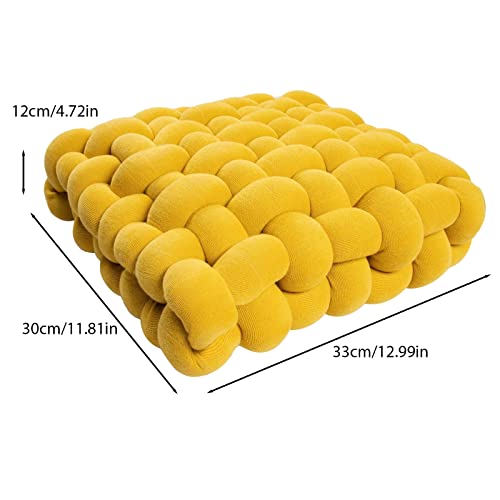 Tunkence Bohemian Floor Cushion Floor Seat Cushion Throw Pillow Knitted Wool Square Woven Cushion Cushion Sofa Backrest Cushion Decorative Window Cushion 13X13Inch #TOP2