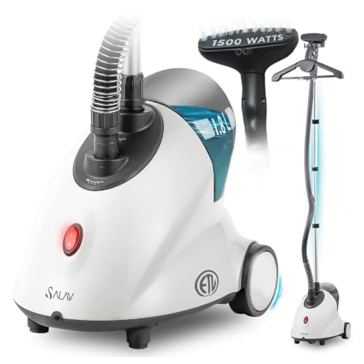 SALAV GS18-DJ/120 White Garment Steamer with Adjust Hanger