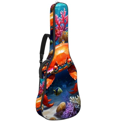 Sac pour guitare acoustique 40 pouces étui multicolore motif crabe