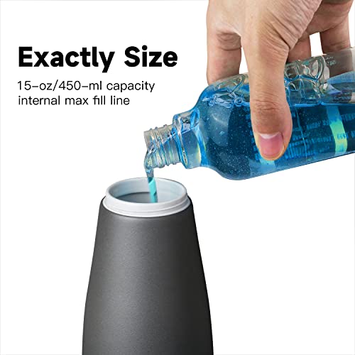 Aike AK1062 15Fl.Oz Liquid Soap Dispenser For Dish And Hand Soap Matte Black thumb #3