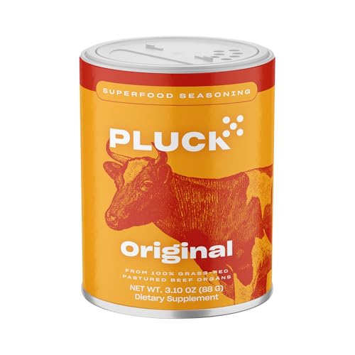 Pluck All-Purpose Organ Meat Blend Seasoning | From Grass-Fed & Grass-Finished Pastured Beef Organs with Redmond Real Sea Salt | 30-Day Supply