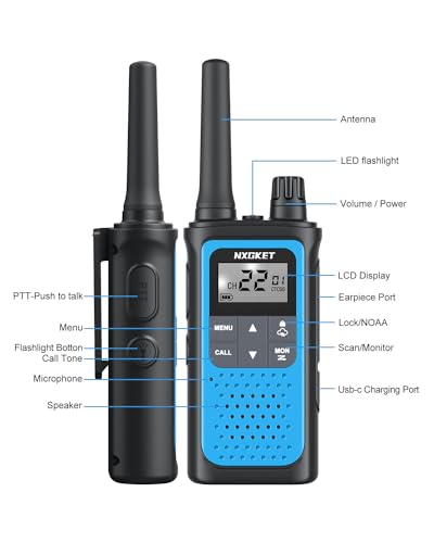 Nxgket Walkie Talkies Long Rang For Adults Noaa Weather Alerts Scan thumb #6