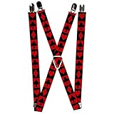 Buckle-Down mens Buckle-down - Alice in Wonderland Suspenders, Multicolor, 3.5 x 2.5 US