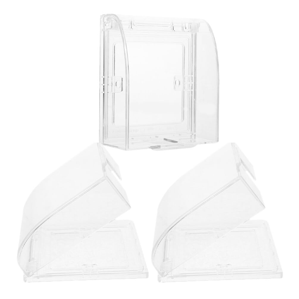 TOYANDONA 3pcs Transparent Socket Safety for Babyproofing Outlets Boy Girl Safety for Electrical Easy Install Box Guard Outlet Proofing