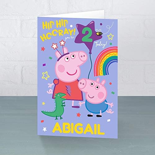 Personalise Your Name and Age On This Peppa Pig Birthday Card