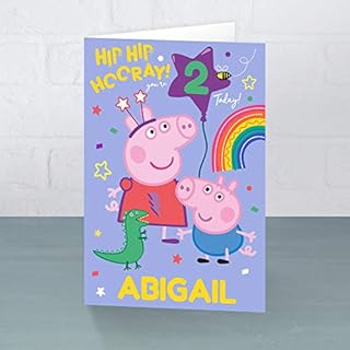 Personalise Your Name and Age On This Peppa Pig Birthday Card