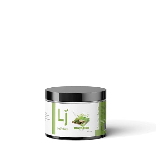 Gel de peinado de aloe vera (fijación firme), vegano, todo natural, sin alcohol, sin crujiente, sin escamas, 4 onzas líquidas