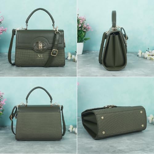 Image of NFI essentials Satchel Bags Ladies Purse Handbag Premium Women Shoulder Travel Bag for Work Gifts for Wife /Mother /Sister Stylish Office College Party Bag