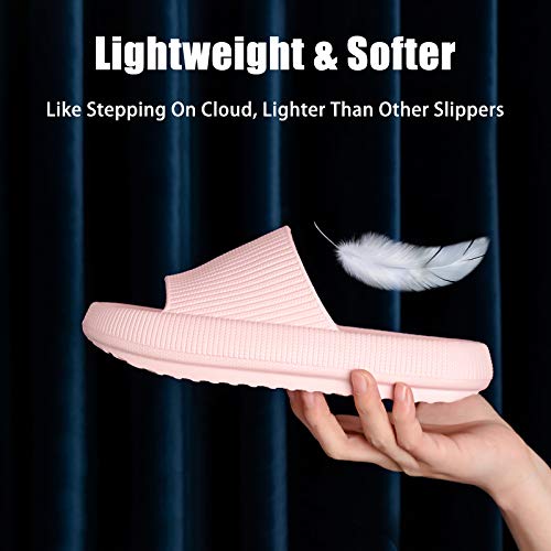 Image of rosyclo Cloud Slippers for Women and Men, Pillow House Slippers Shower Shoes Indoor Slides Bathroom Sandals, Ultimate Comfort, Lightweight, Thick Sole, Non-Slip, Easy to Clean